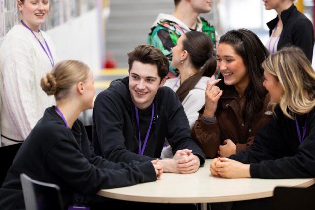Photo of students chatting