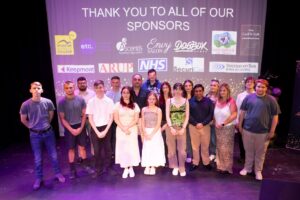 Award winning students celebrating at Stockton Riverside College.