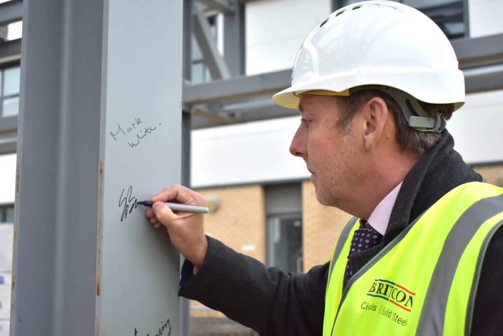 NETA Training steel signing - Stuart Blackett