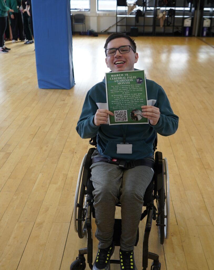 Philip raises awareness for Cerebral Palsy Awareness Month