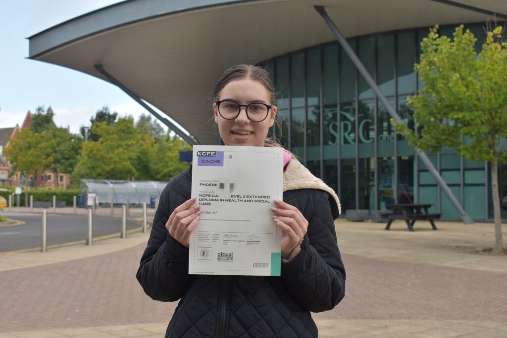 Stockton Riverside College students celebrate level 2 results day 2024