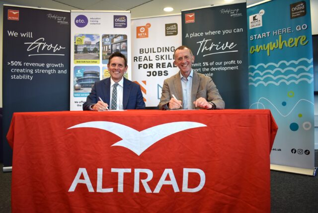 Altrad and the Education Training Collective announce a new strategic partnership