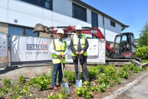 Grant Glendinning and Mark White breaking ground on new NETA Training facility