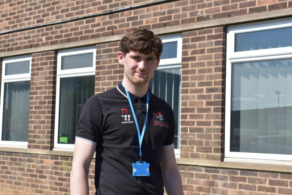 Pipefitting apprentice Lennon outside NETA