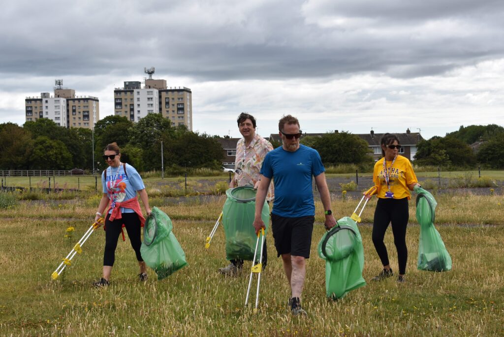 Litter picking at Bede