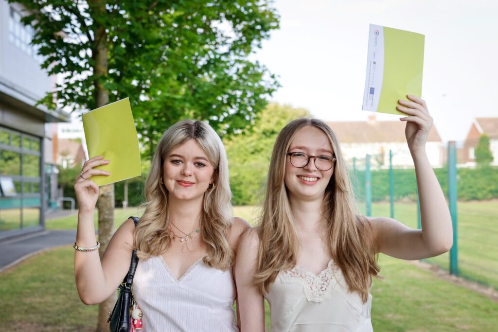 Students celebrate results day at Bede