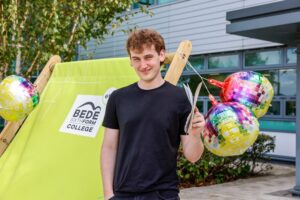 Ben celebrates results day at Bede