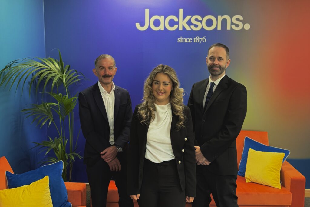 Charlotte standing with legal skills manager at Innersummit Professional Services Peter Rowlands and Toby Joel Jacksons' equity partner