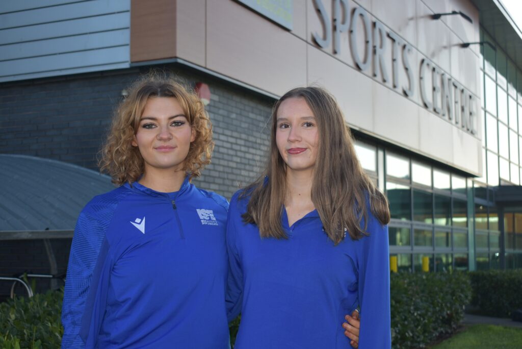 Rhianne and Amelia are playing in the AoC Sport National Colleges’ Netball Team.