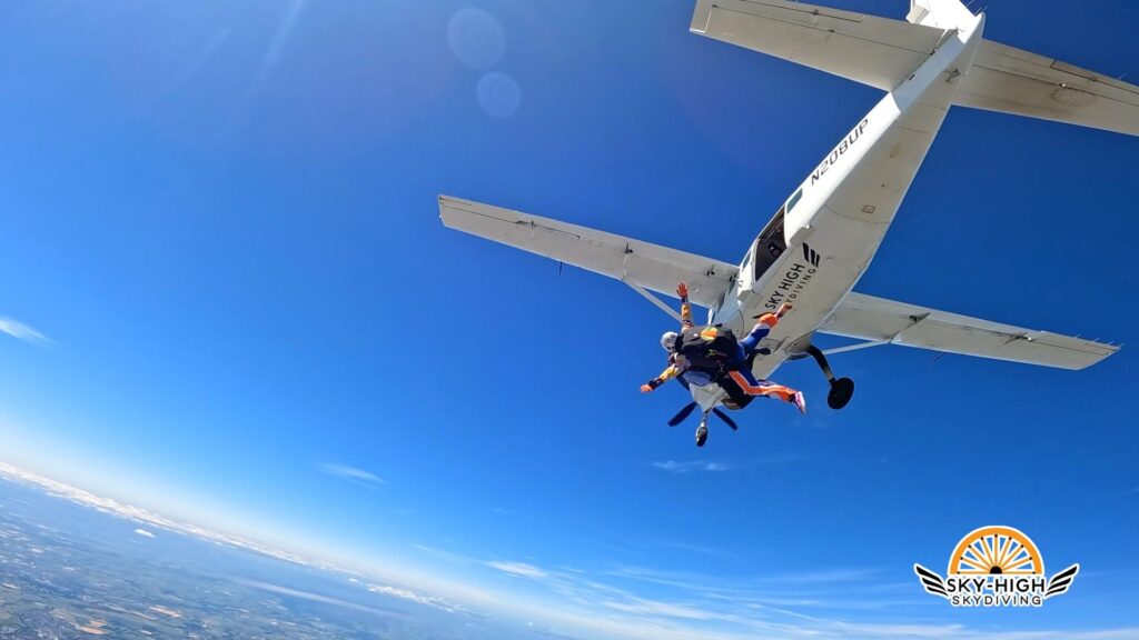 Bede Sixth Form College student Jess on her first skydive