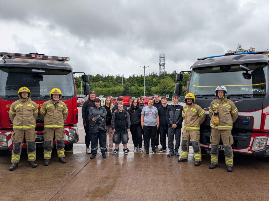 Northumberland Fire and Rescue Service King's Trust team take on Relay Across the Region