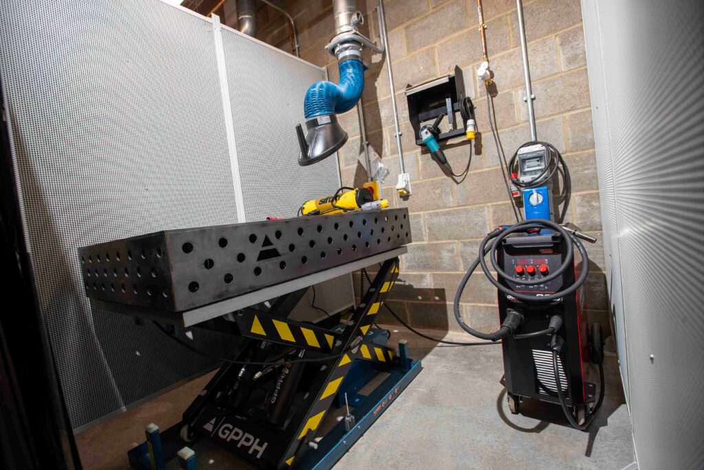 Welding facility at Redcar and Cleveland College
