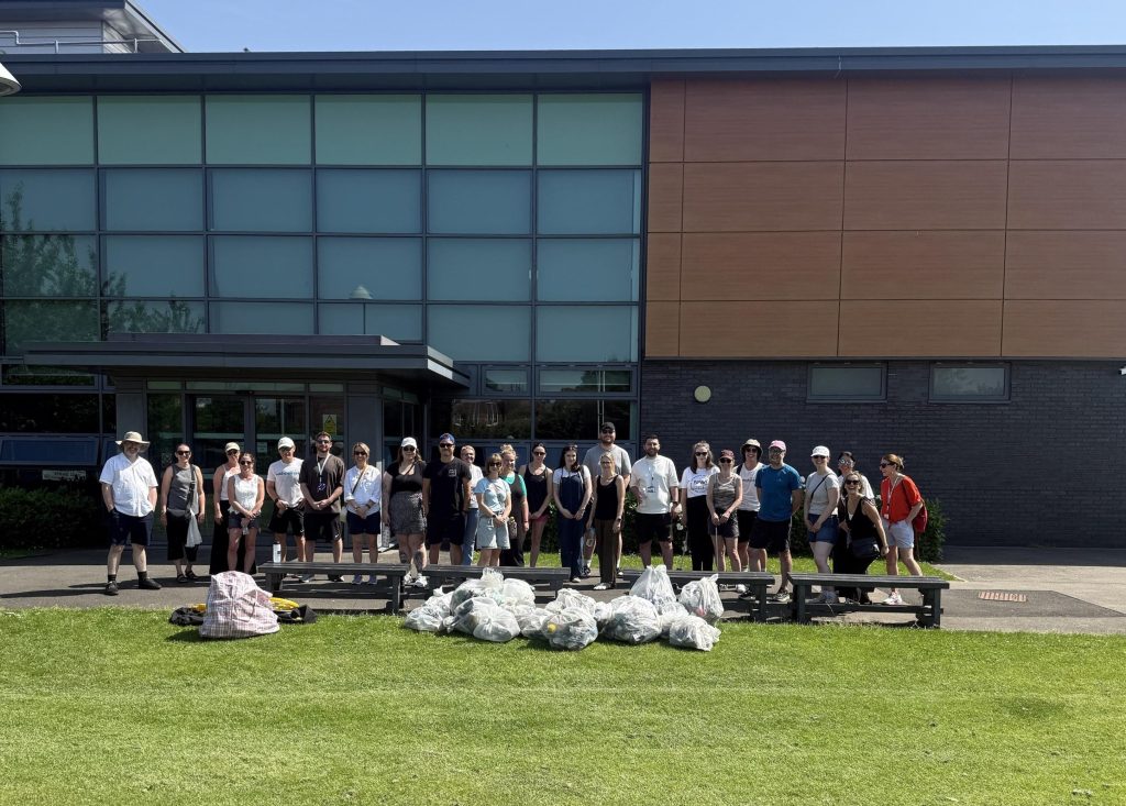 Etc. staff litter picking in Low Grange, Billingham.